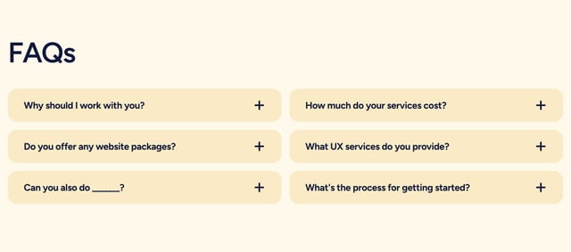 Design Gal Studio FAQ Accordion Preview