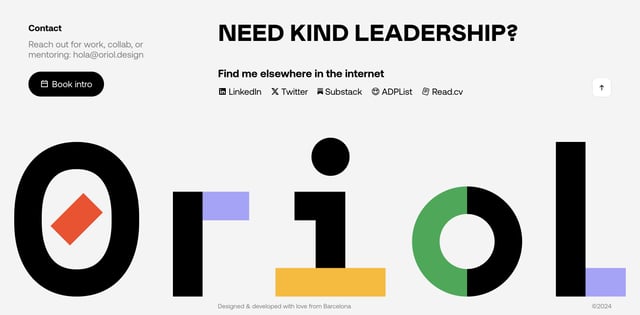 Oriol Bedia Big Footer Preview