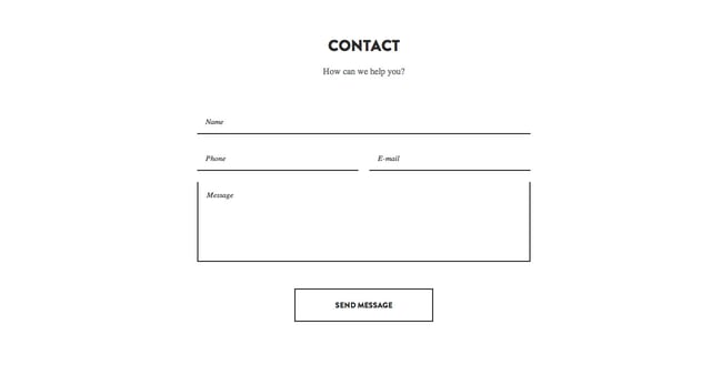 Madre Crossmedia Contact Form Preview