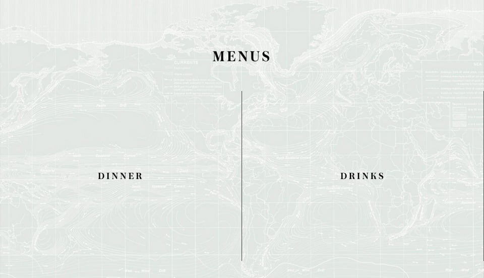 Food & Drinks Menu section on The Eddy NYC section design