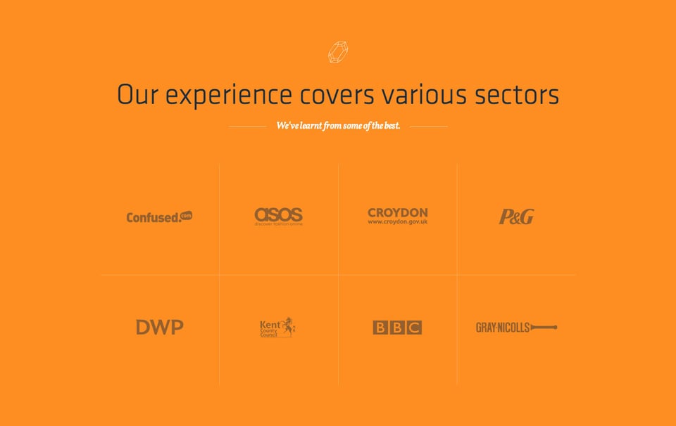 Client Logo Grid section on Made By Block section design