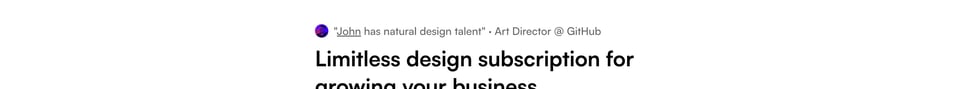 Eyebrow Text section on Limber section design
