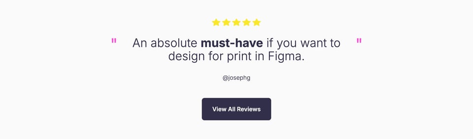 Testimonial Tweets section on Print for Figma section design