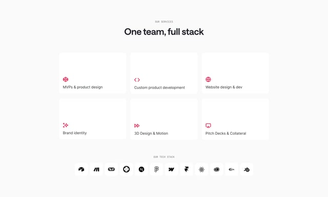 DesignMe Services List Section