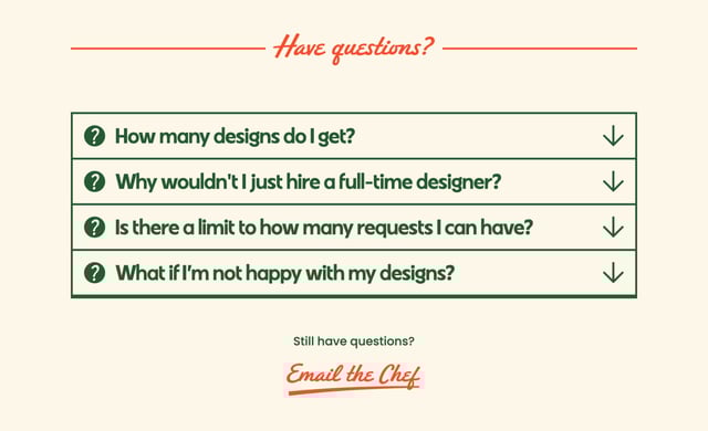 Bitesized FAQ Accordion Preview