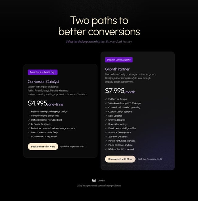 HAUS Pricing Table Preview