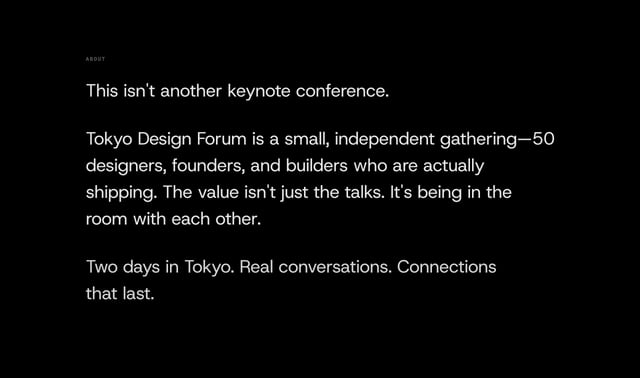 Tokyo Design Forum 2026 Manifesto Preview