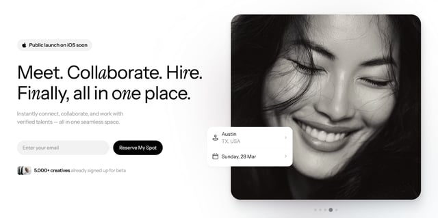 ISO Meet Waitlist or Beta Sign Up Preview