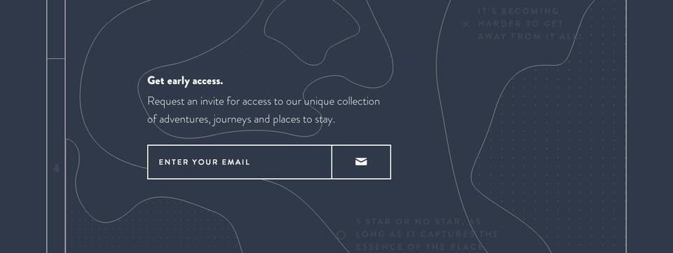 Waitlist or Beta Sign Up section on The Fernway section design