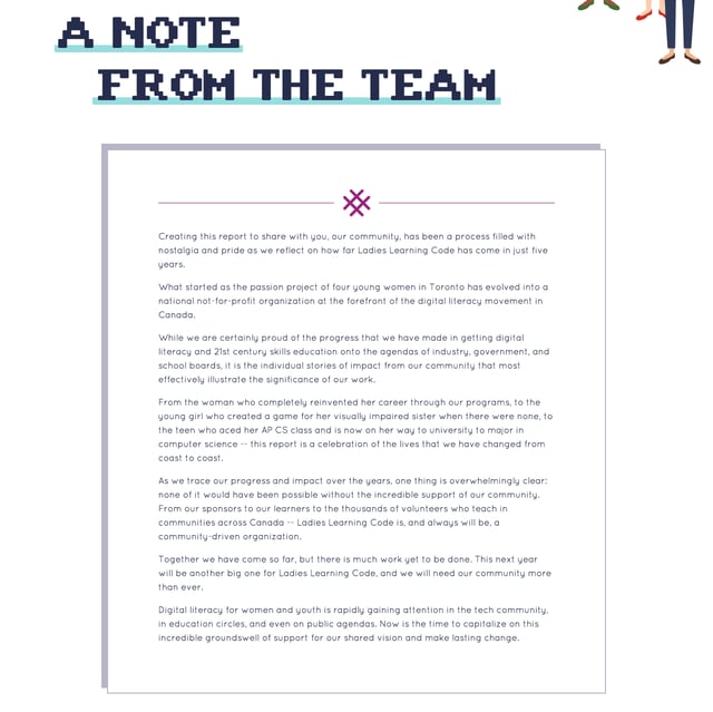 Ladies Learning Code Annual Report Team Preview