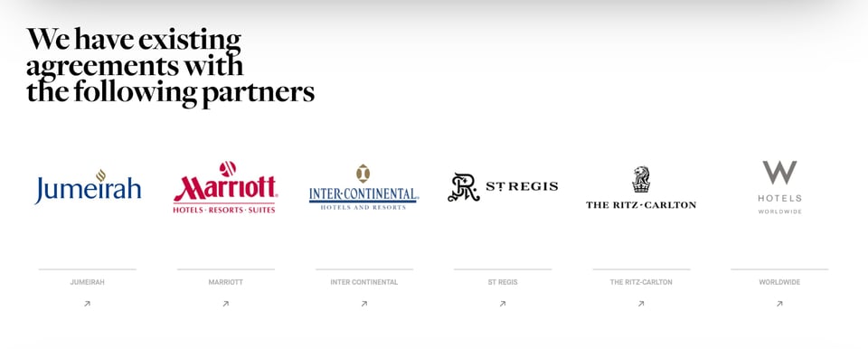Client Logo Row section on Hospitality Business AE section design