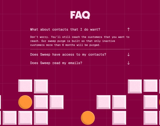 Sweep FAQ Accordion Preview
