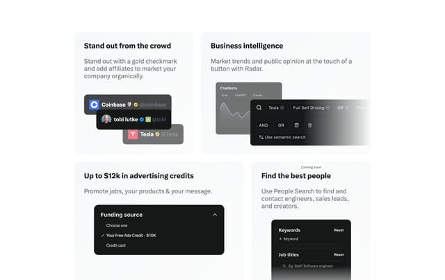 X Organizations Bento Grid - Features Preview