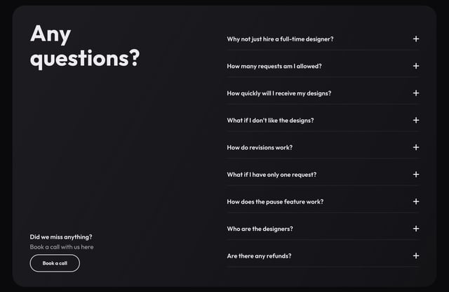 DesignTap FAQ Accordion Preview