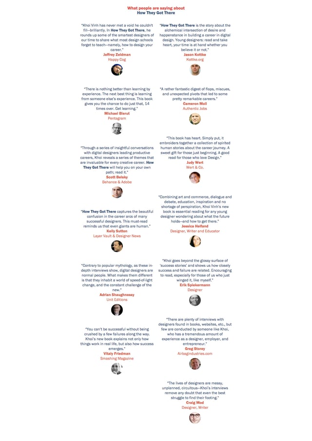 How they got there. Testimonials Preview