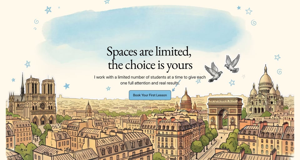 Call-To-Action Footer section on Janna Deloume section design