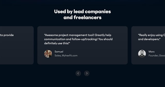 Greenlight Testimonial Slider Preview