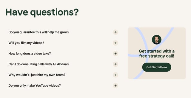 HeyFriends! FAQ Accordion Preview
