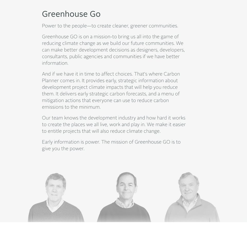 Team section on Greenhouse Go section design