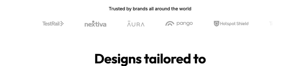 Client Logo Row section on seedesign section design