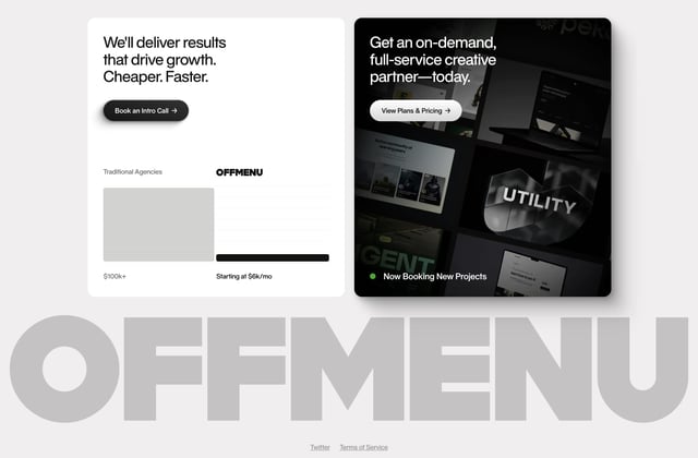 Off Menu Big Footer Preview