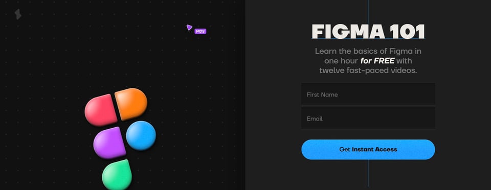 Newsletter section on Figma 101 by Shift Nudge section design