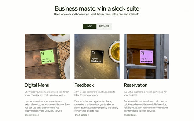 Bento Grid - Features section