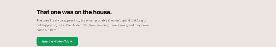 Call-To-Action Footer section on The Queue section design