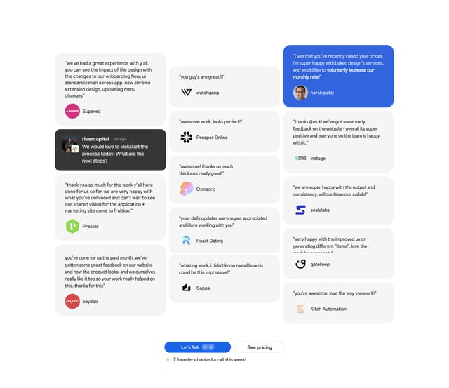 Baked Design Testimonials Preview