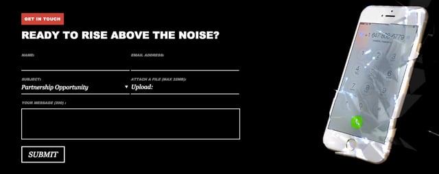Vaandal Contact Form Preview