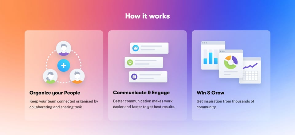 How It Works section on People App section design