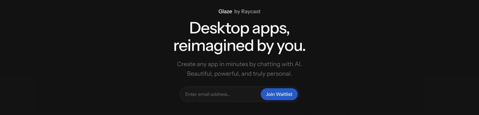 Waitlist or Beta Sign Up section on Glaze section design