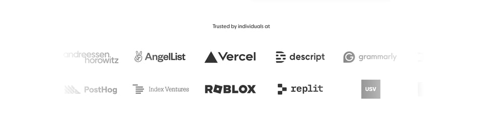 Customer Employer Logos section on Granola section design