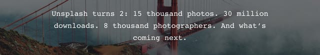 Unsplash Turns 2 Metrics Preview
