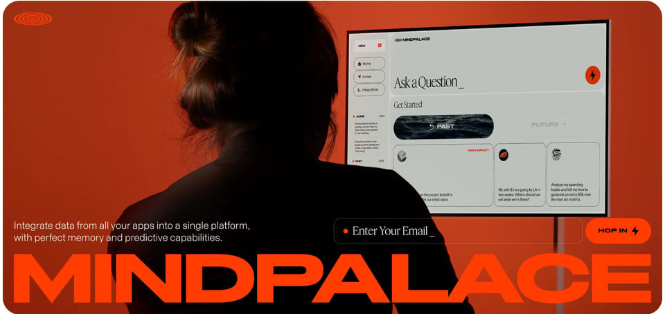 Newsletter section on MindPalace section design