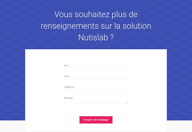 Nutislab Contact Form Preview