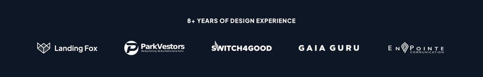 Client Logo Row section on Andy Hooke section design