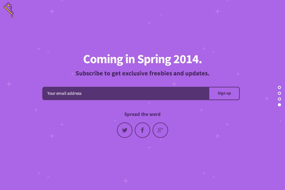 Newsletter section on Kickdrop section design