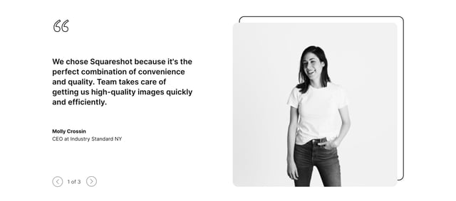 Squareshot Product Photography Testimonial Slider Preview