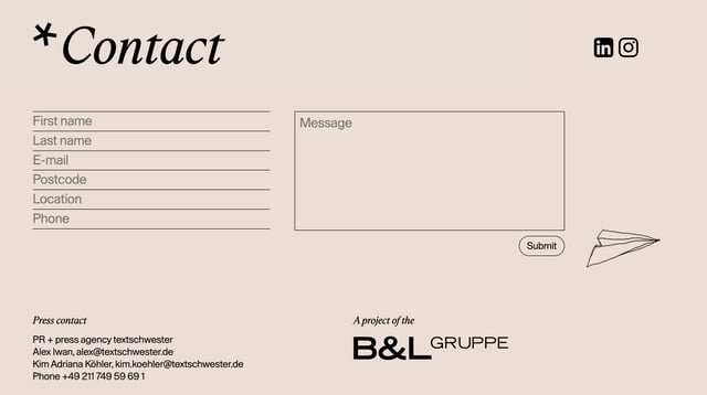 HPQ Frankfurt Contact Form Preview