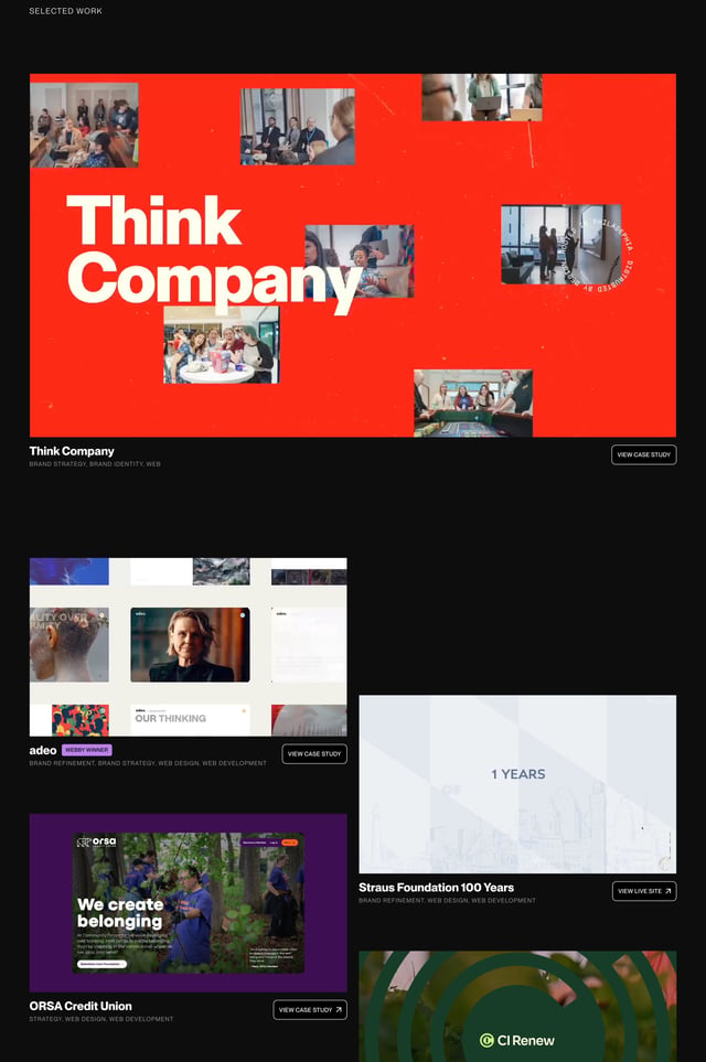 Bento Grid - Portfolio section