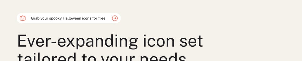 Eyebrow Text section on Griddy Icons section design