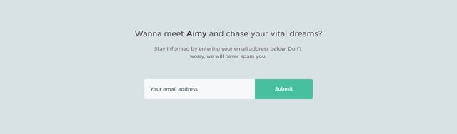Aimy Lead Capture Section