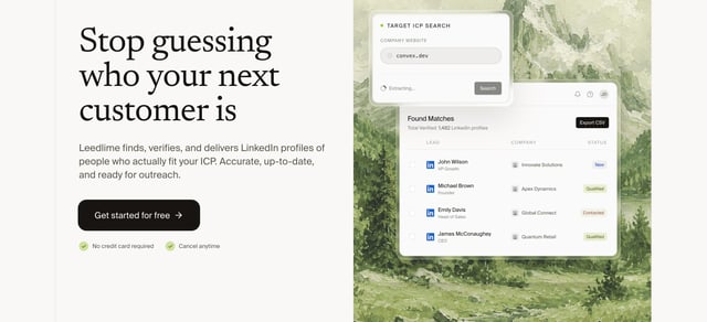 Leedlime Call-To-Action Hero Preview