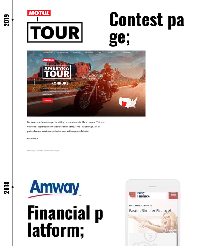 Damian Siwek Timeline Preview