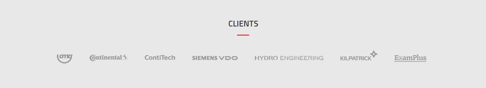 Client Logo Row section on Vissio section design