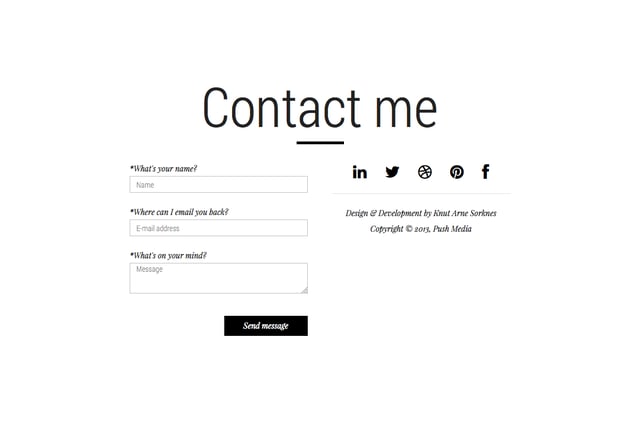 Push Media Contact Form Preview