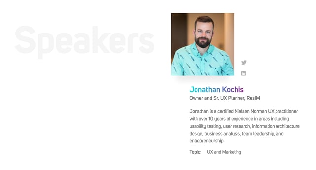 UX Talks 002 Speaker List Preview