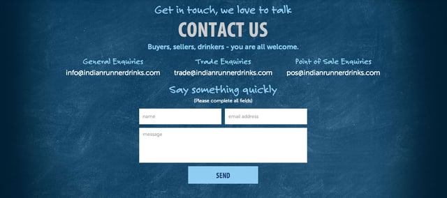 Indian Runner Contact Form Preview