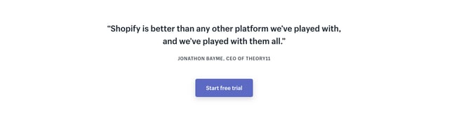 Shopify Free Trial Testimonials Preview